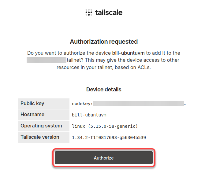 Authorizing the new Linux node 