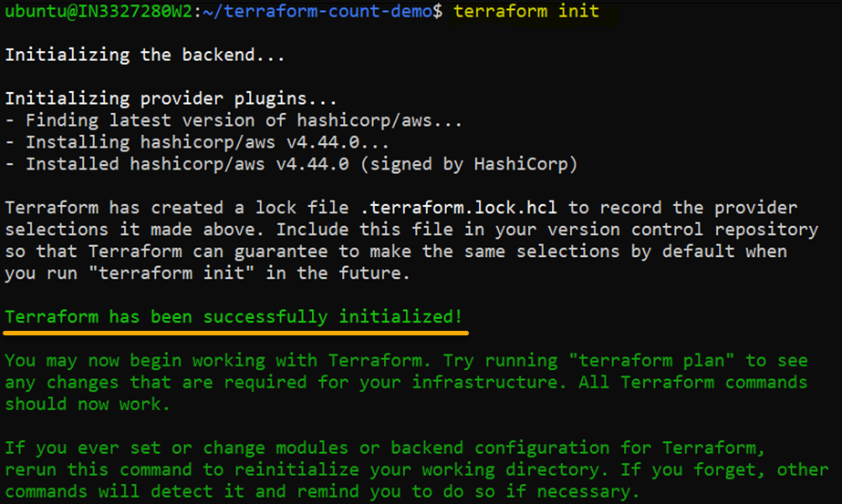 Initiating Terraform