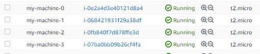 Verifying the machines in the AWS Management Console