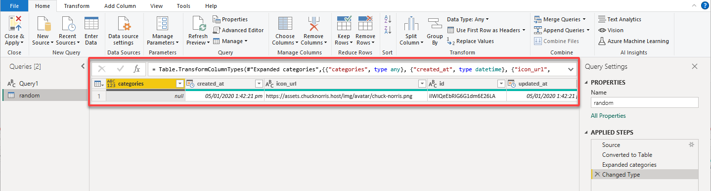 Verifying the loaded data