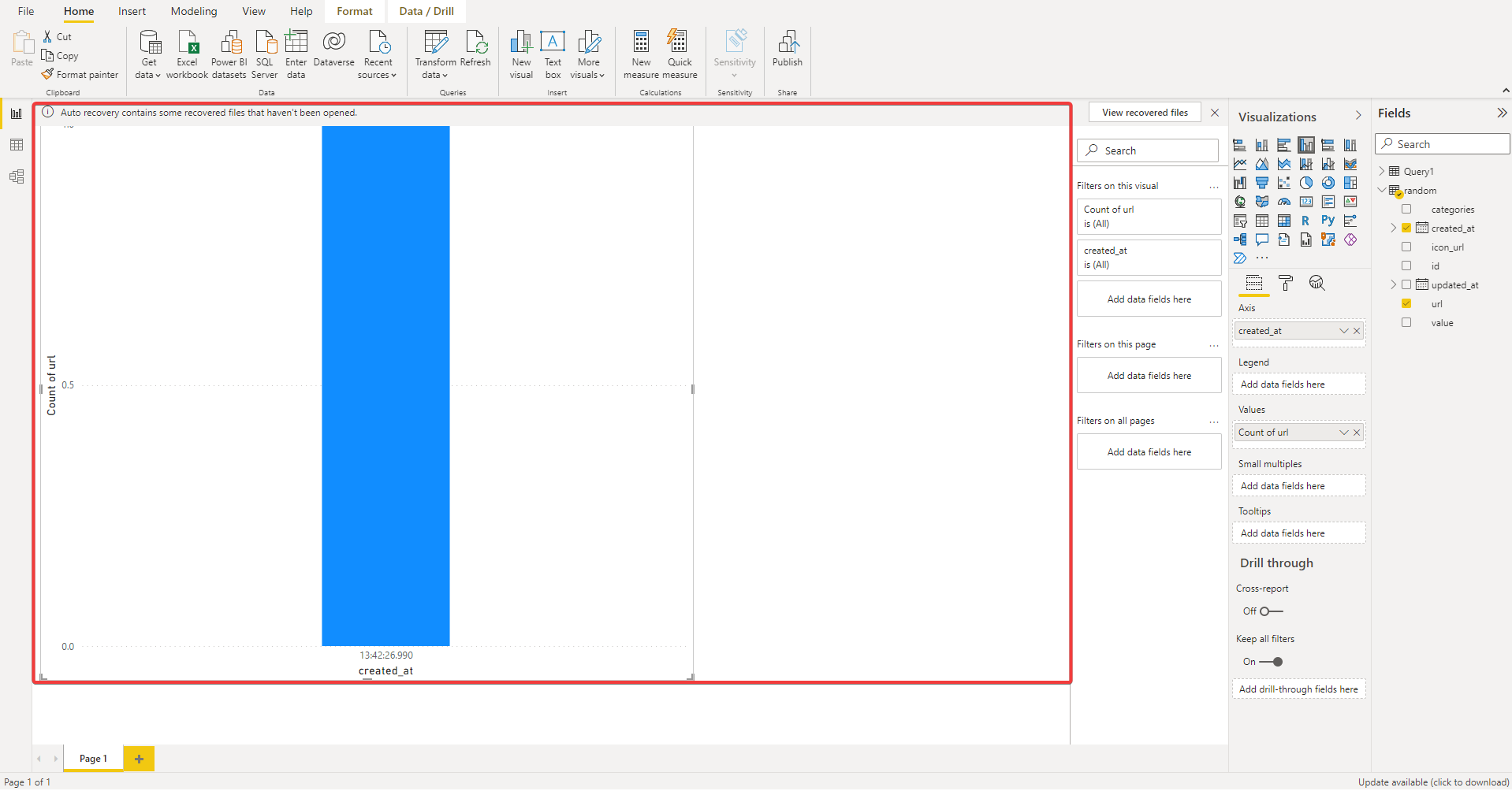 power bi api - Visualizing the Chuck Norris API URL data