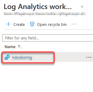 Retrieving the Log Analytics Workspace ID