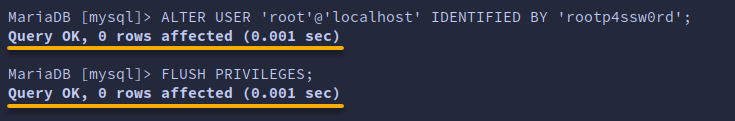 Setting a root password