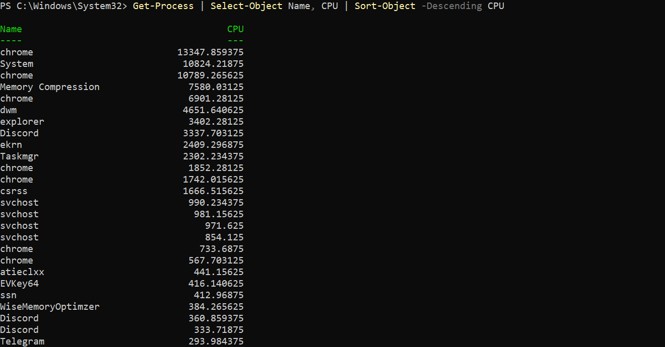 Selecting multiple properties