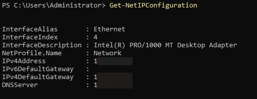 Getting IP network configurations