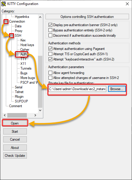  Connecting to the EC2 instance