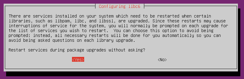  Allowing restarting services during package upgrade 