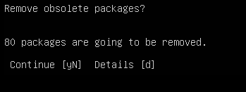 Removing obsolete packages