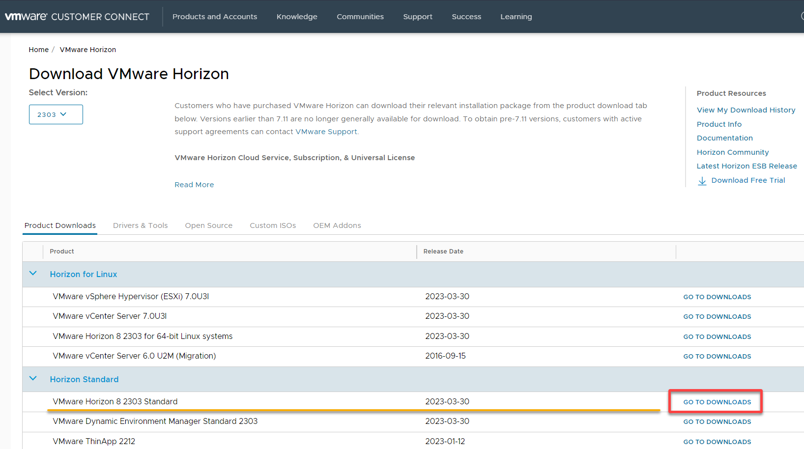  Accessing all software included in VMware Horizon