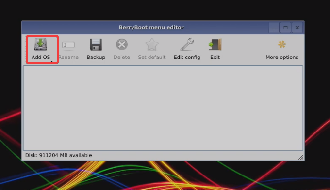 Adding more OSes via the BerryBoot menu editor
