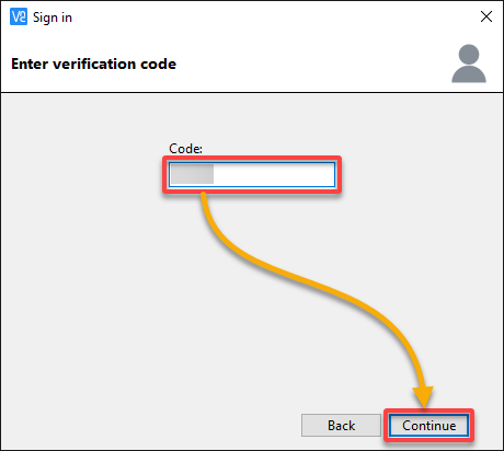 Providing TOTP code to authenticate the RealVNC account 