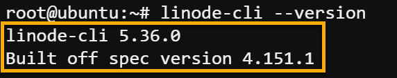 Verifying the Linode CLI installation was successful