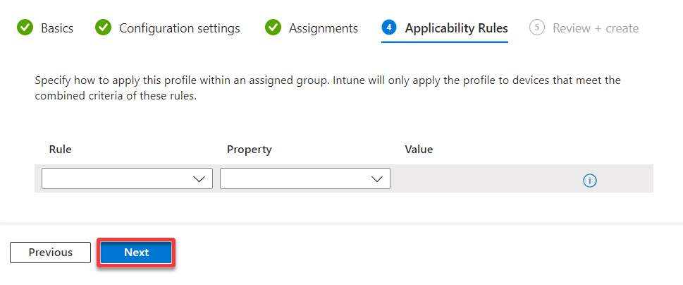Skipping adding applicability rules