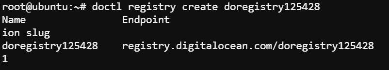 Creating a new DigitalOcean Container Registry