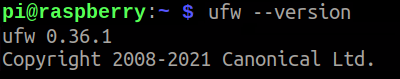 Checking UFW’s version installed