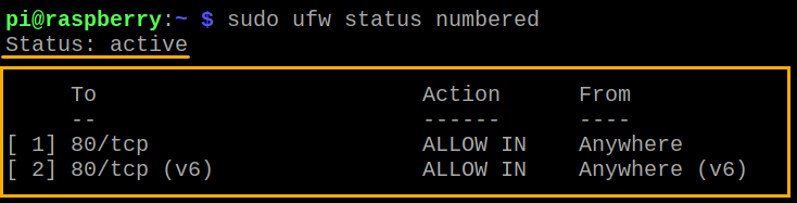 Checking the status of all firewall rules