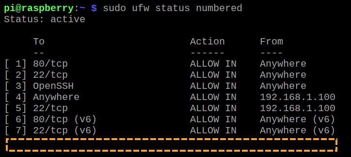 Verifying the recently-removed rule no longer exists