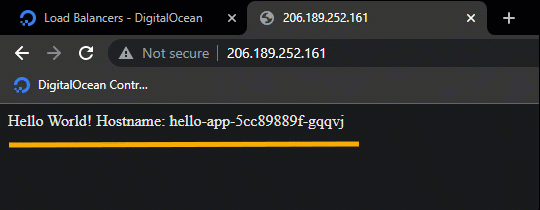 Verifying the load balancer distributes traffic evenly among the replicas