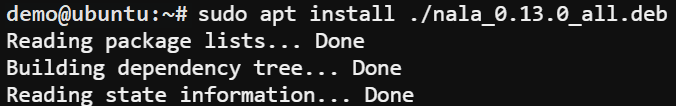 Installing the Nala Apt DEB package