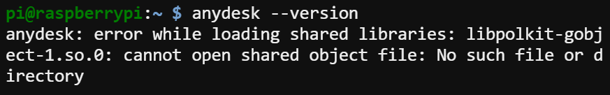Getting a shared library error
