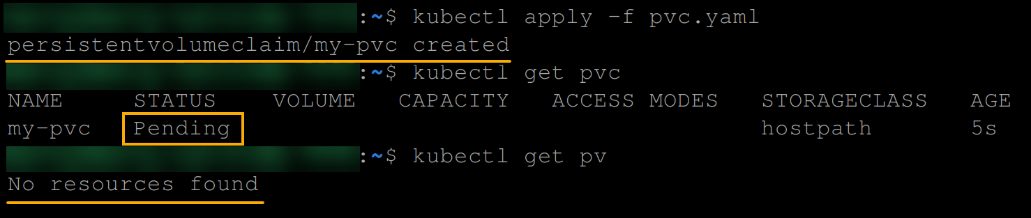 Creating and viewing a PVC