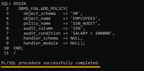 Auditing SELECT statements only when a specified condition is met