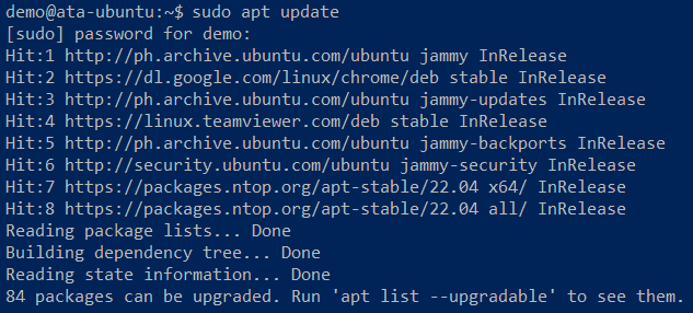 Updating Ubuntu repositories