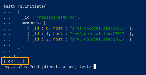 Initializing MongoDB Replica Set via srv1