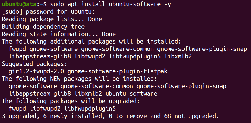 Installing the Ubuntu Software Center