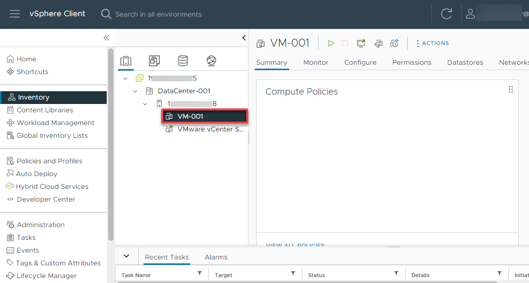 Verifying the newly-created VM