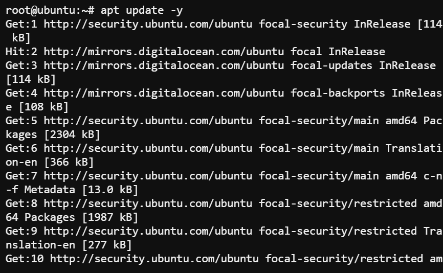 Updating the system’s package repository