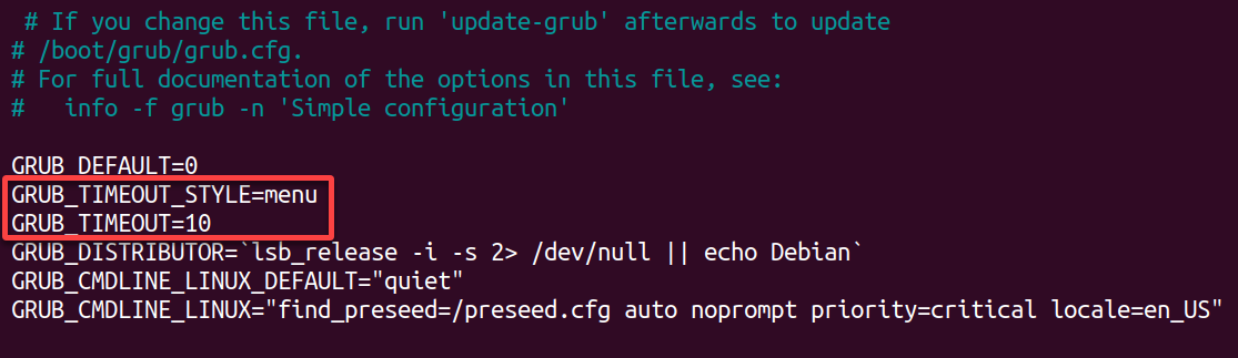 Configuring GRUB Bootloader