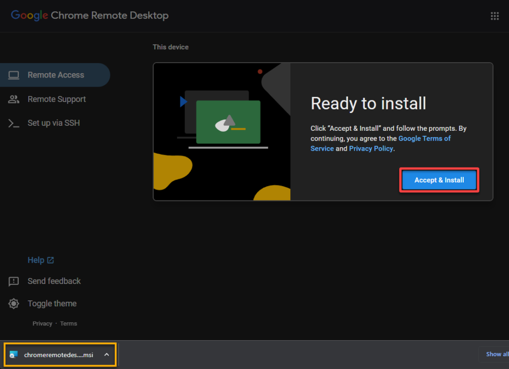 How to Set up the Chrome Remote Desktop Access Extension