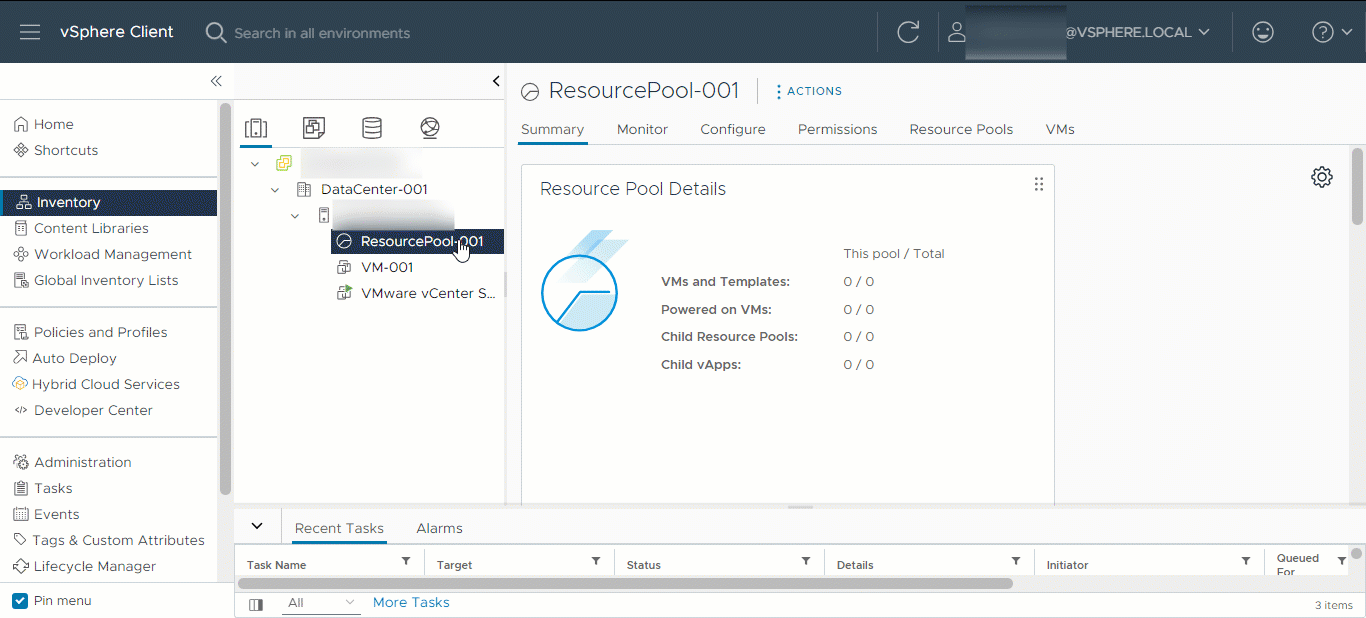 Adding a VM to a Resource Pool