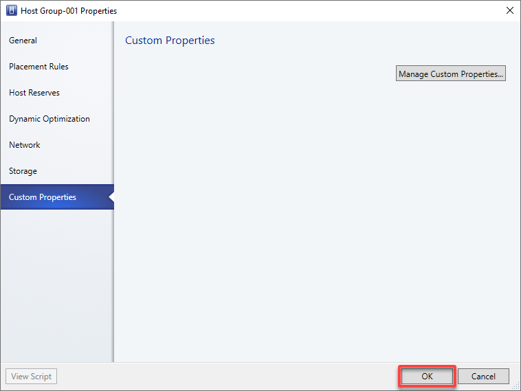 Confirming the host group configurations