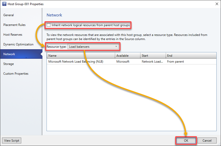 Configuring the network settings