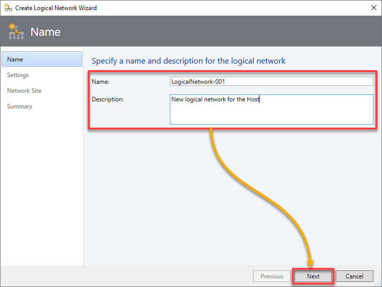 Naming the logical network