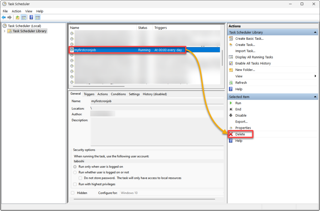 Setting up a Cron for Windows Using the Task Scheduler