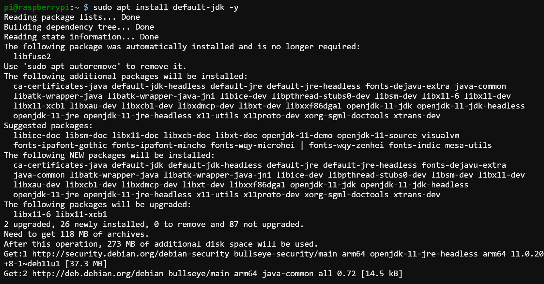 Installing Java on Raspberry PI 
