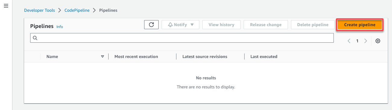 Initiating creating a new pipeline