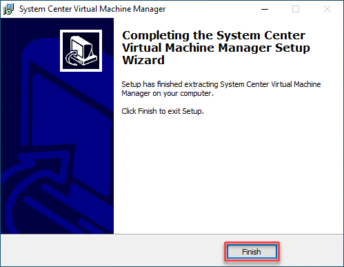 Finishing extracting the setup files