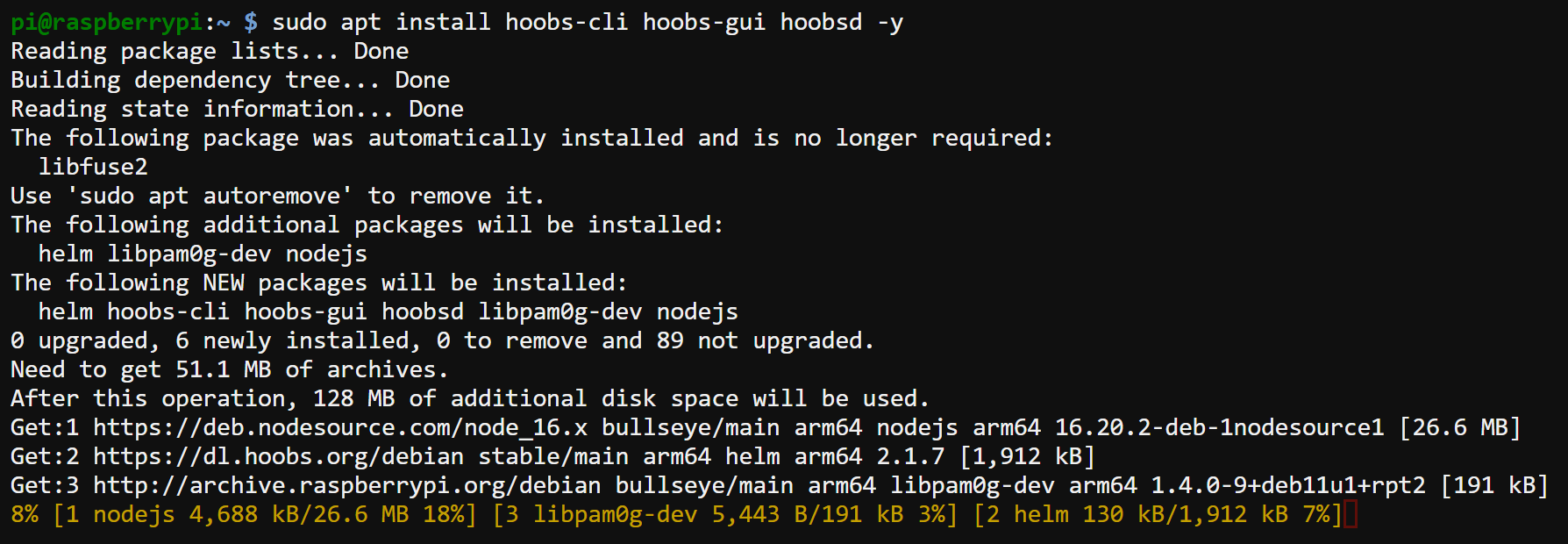 Installing HOOBS on your Pi