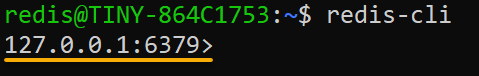 Launching the Redis CLI (installed via WSL) 