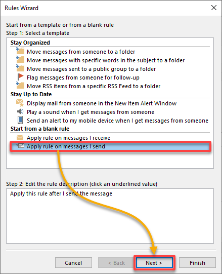 Creating a blank rule