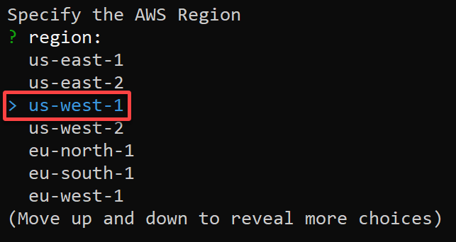 Specifying the region to create and manage AWS Amplify resources