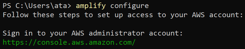 Configuring the AWS Amplify CLI