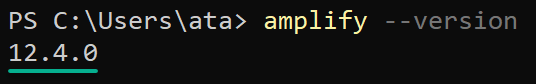 Verifying the AWS Amplify CLI installation