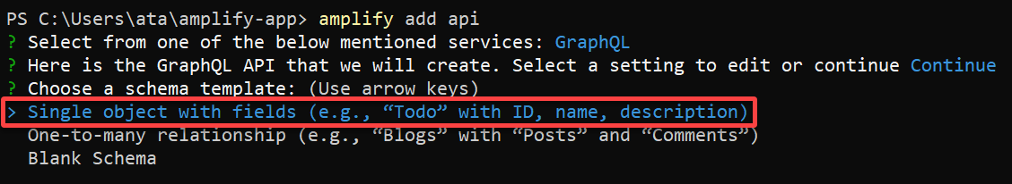 Choosing a schema template