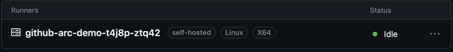 Confirming the GitHub self-hosted runner is actively running