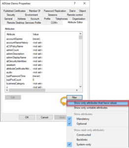 Extracting User Attributes from Active Directory